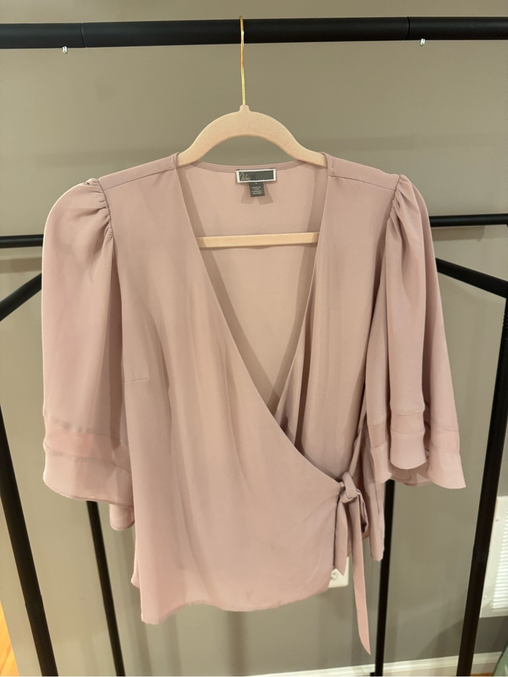 Chelsea28 Dusty Rose Wrap Blouse